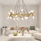 Modern 20 Lights Polygonal Chandelier Pendant Light