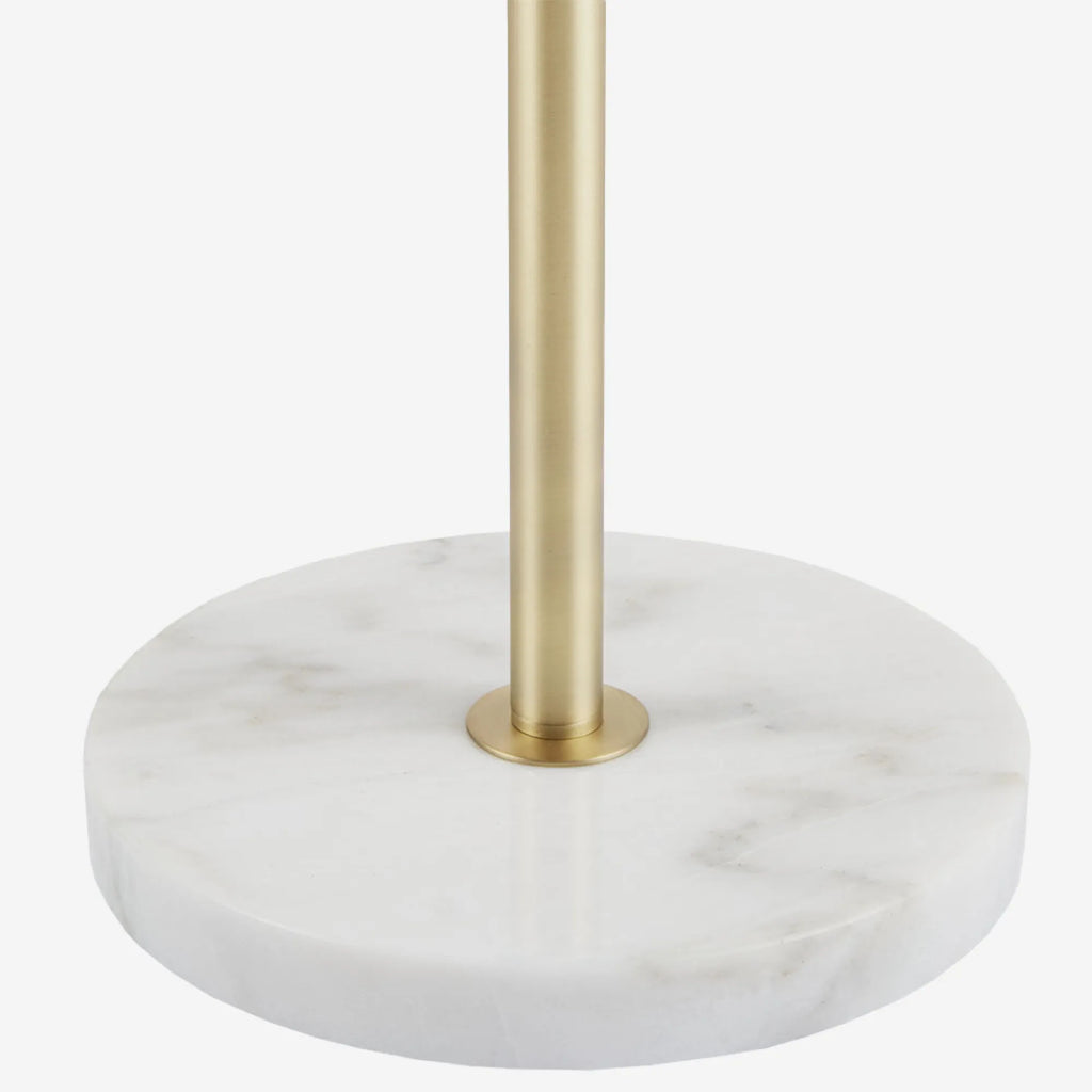 Modern 2 Globe Table Lamp with Faux Marble Base