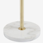 Modern 2 Globe Table Lamp with Faux Marble Base