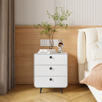 Modern 3-Drawer Steel Nightstand