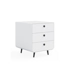 Modern 3-Drawer Steel Nightstand