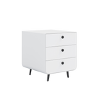 Modern 3-Drawer Steel Nightstand