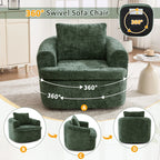 Modern 360° Swivel Barrel Accent Chair