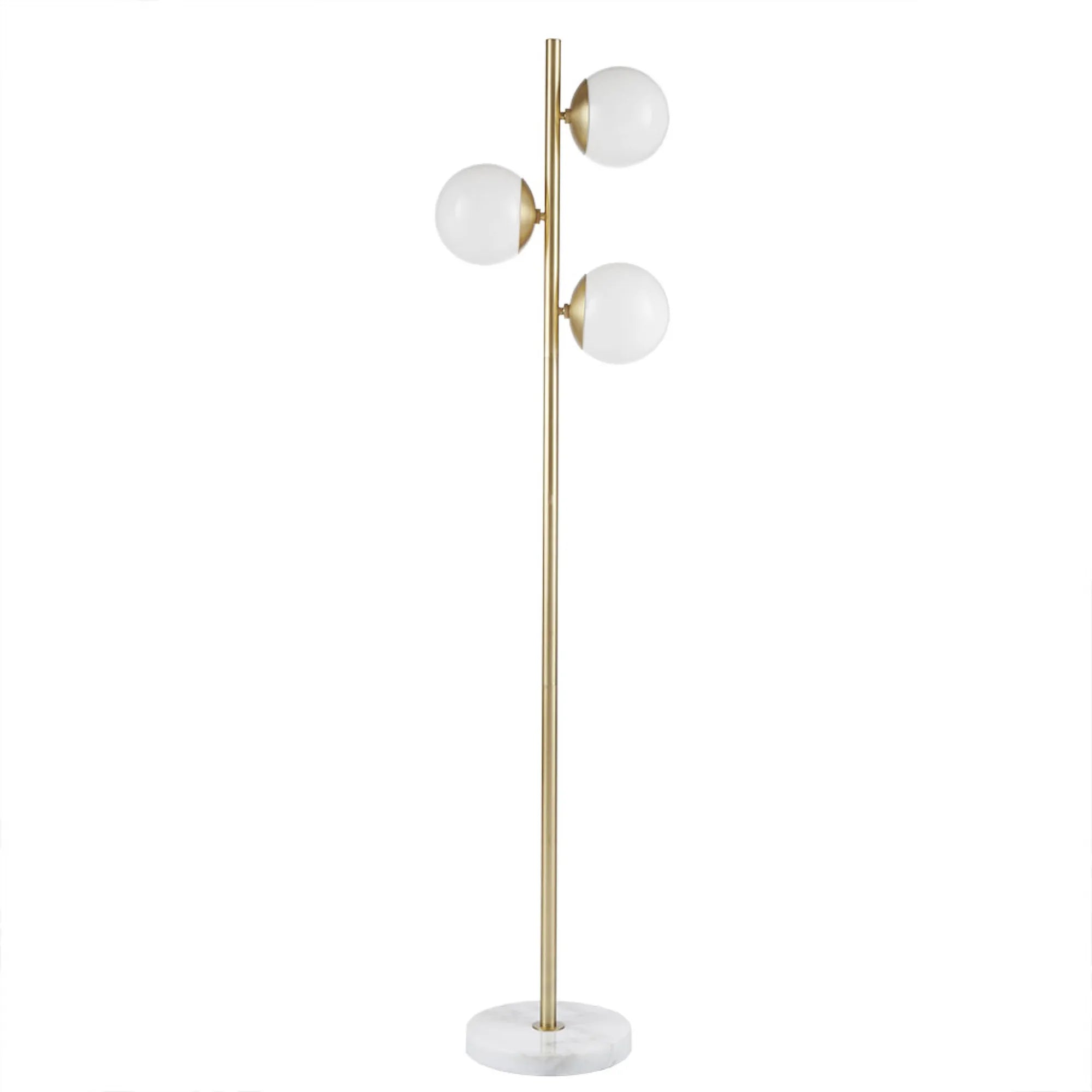 Modern 3 Globe Floor Lamp with Marble Base