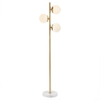 Modern 3 Globe Floor Lamp with Marble Base