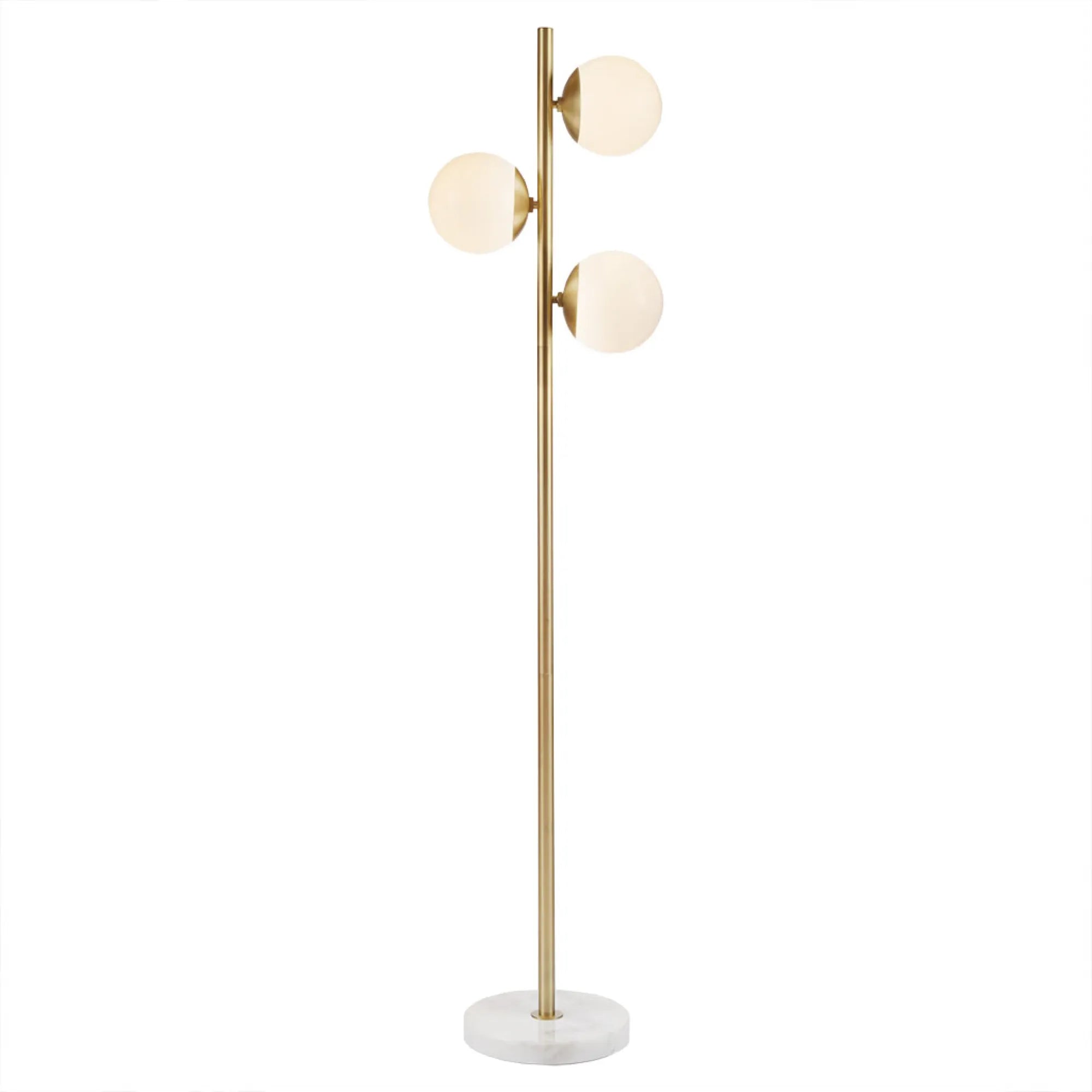 Modern 3 Globe Floor Lamp with Marble Base