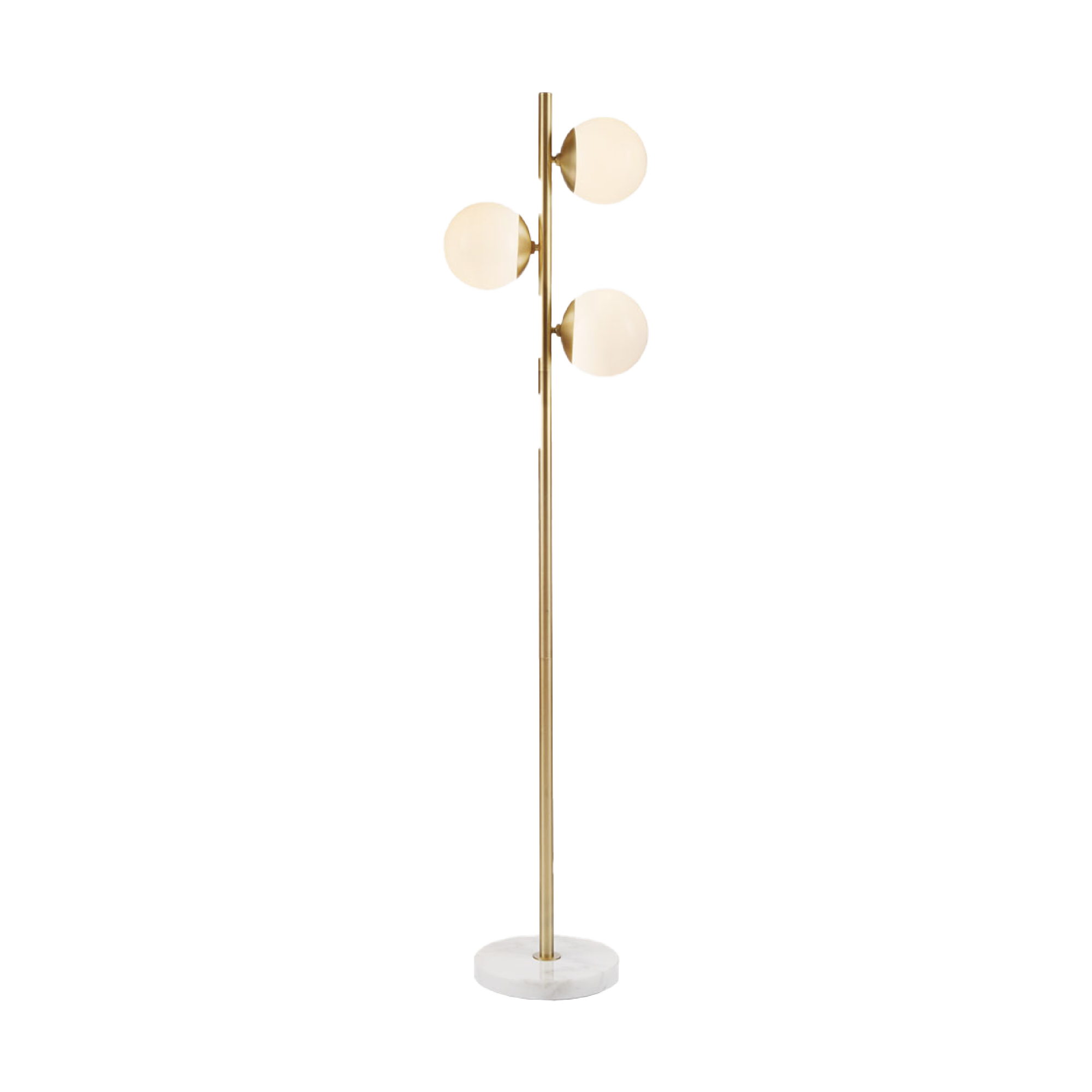 Modern 3 Globe Floor Lamp with Marble Base