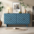 Modern 4-Door Sideboard with Convex Pattern Design