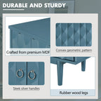 Modern 4-Door Sideboard with Convex Pattern Design