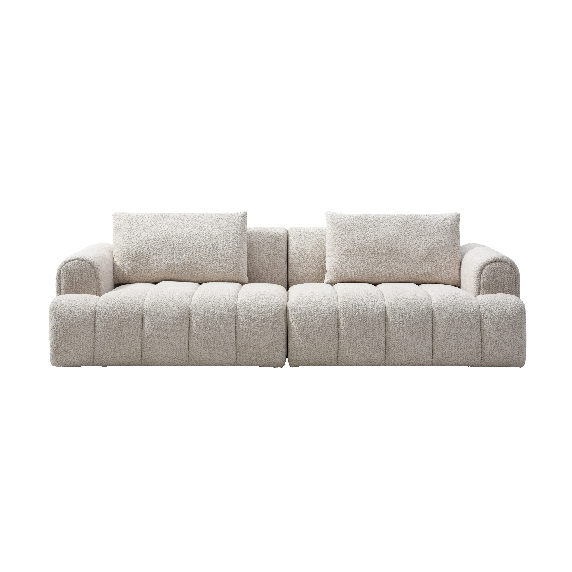 Modern 4-Seater Velvet Sectional Sofa
