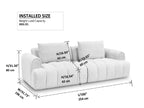 Modern 4-Seater Velvet Sectional Sofa