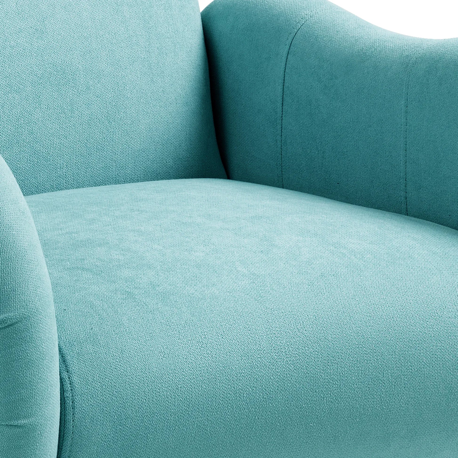 Modern Accent Armchair with Gold Metal Legs, Snowflake Fabric