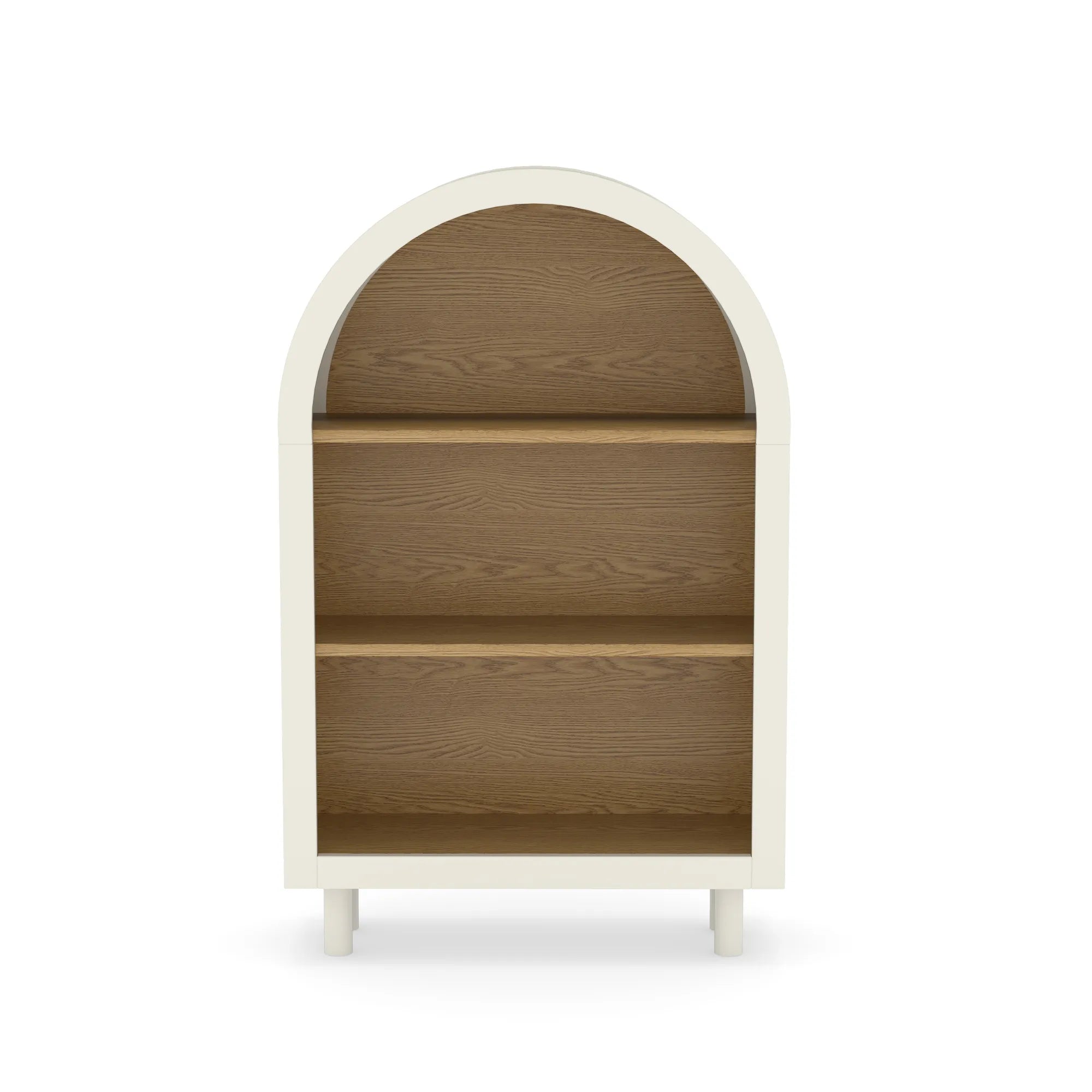 Modern Arched 3-Tier Storage Cabinet, Bookcase Shelf