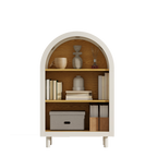Modern Arched 3-Tier Storage Cabinet, Bookcase Shelf