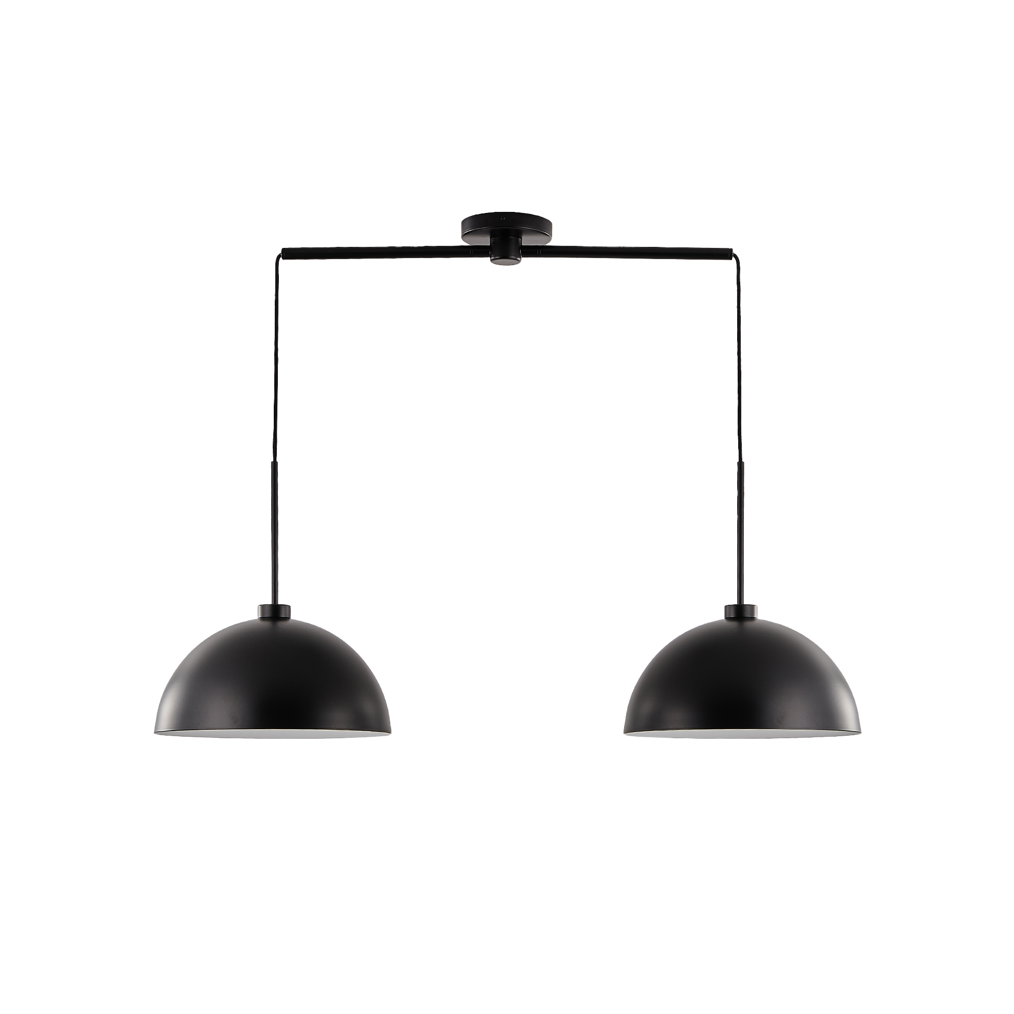 Modern Black Double Pendant Light