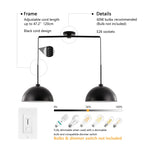 Modern Black Double Pendant Light