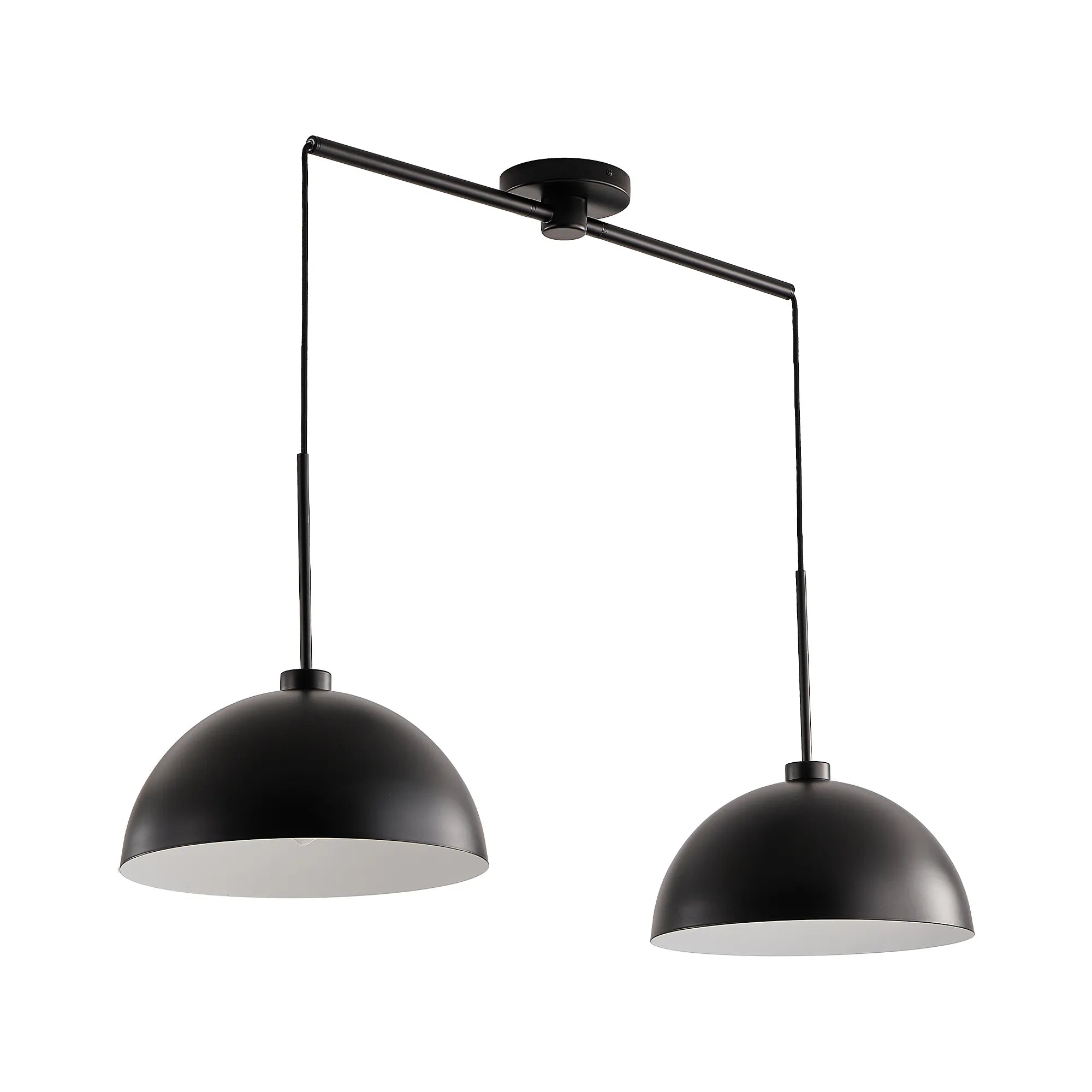 Modern Black Double Pendant Light