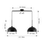 Modern Black Double Pendant Light