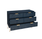 Modern Carving Design 6 Drawer Storage Sideboard Cabinet