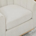 Modern Chenille 360° Swivel Barrel Chair