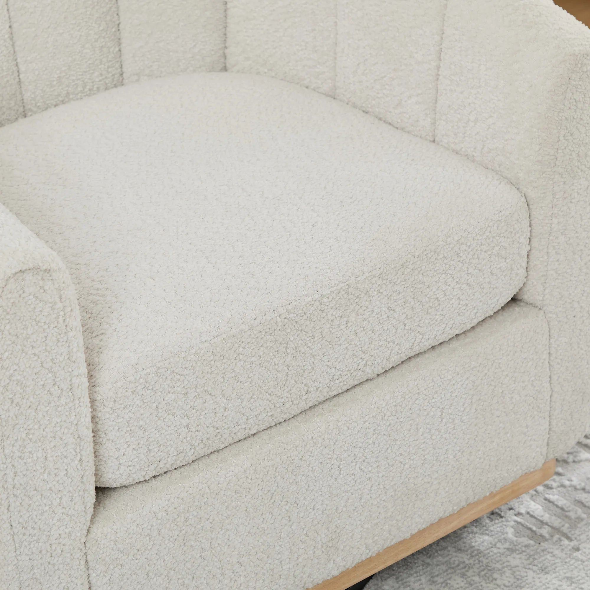 Modern Chenille 360° Swivel Barrel Chair