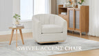 Modern Chenille 360° Swivel Barrel Chair