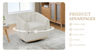 Modern Chenille 360° Swivel Barrel Chair