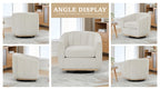 Modern Chenille 360° Swivel Barrel Chair