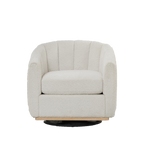 Modern Chenille 360° Swivel Barrel Chair