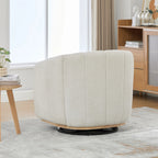 Modern Chenille 360° Swivel Barrel Chair