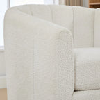 Modern Chenille 360° Swivel Barrel Chair