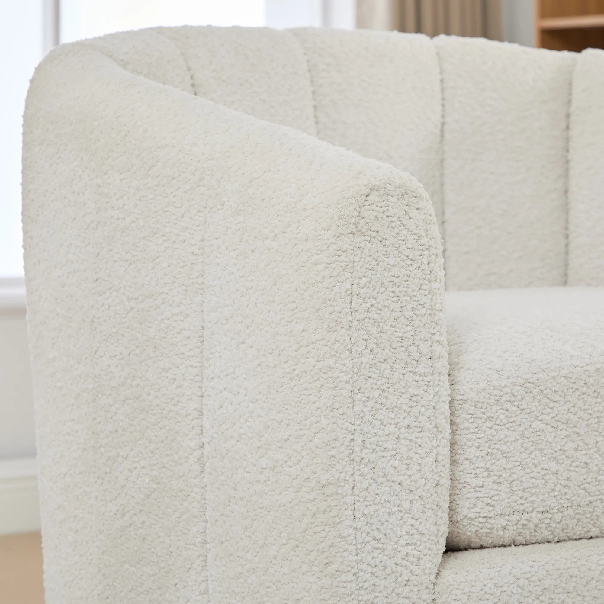 Modern Chenille 360° Swivel Barrel Chair