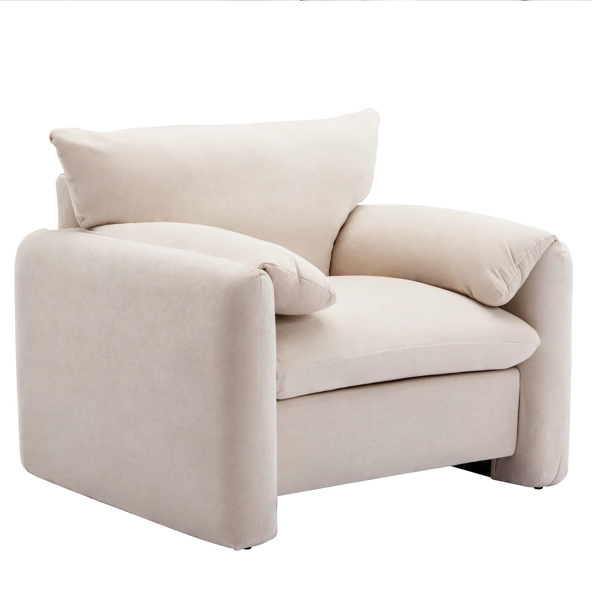 Modern Chenille Oversized Armchair Accent Chair
