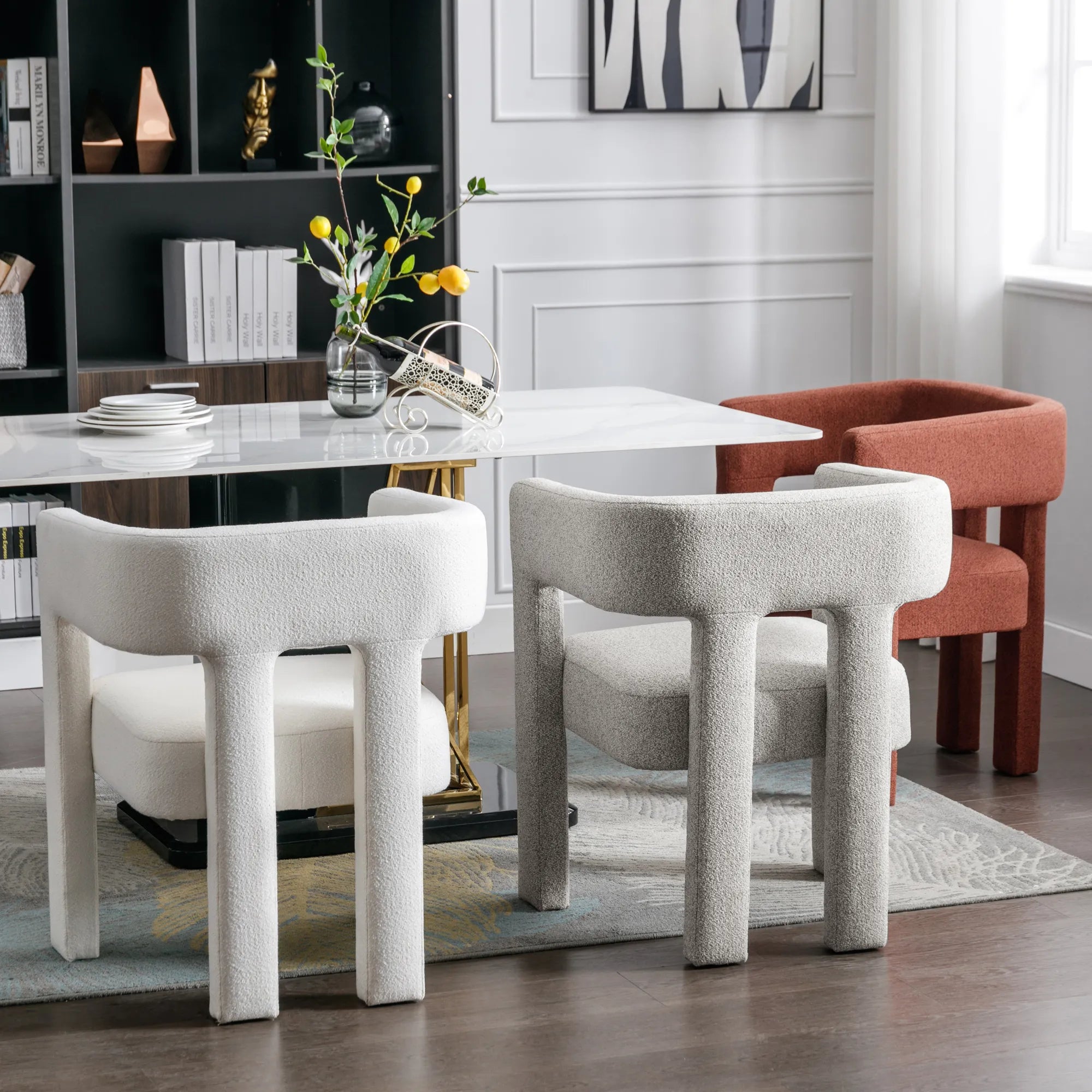 Modern Comfortable Fabric Accent Chair