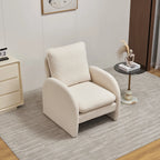Modern Comfortable Sherpa Accent Chair, Armchair