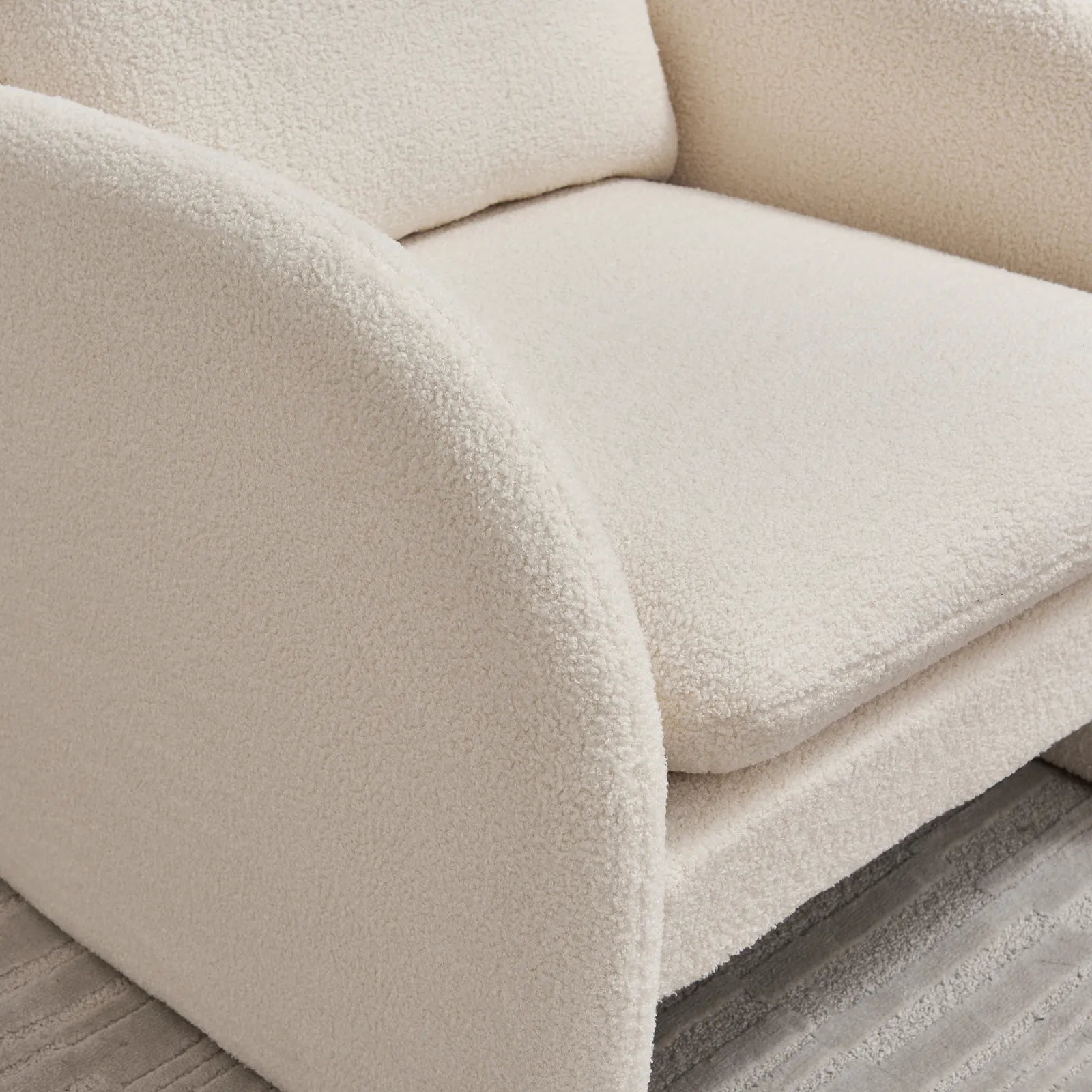 Modern Comfortable Sherpa Accent Chair, Armchair
