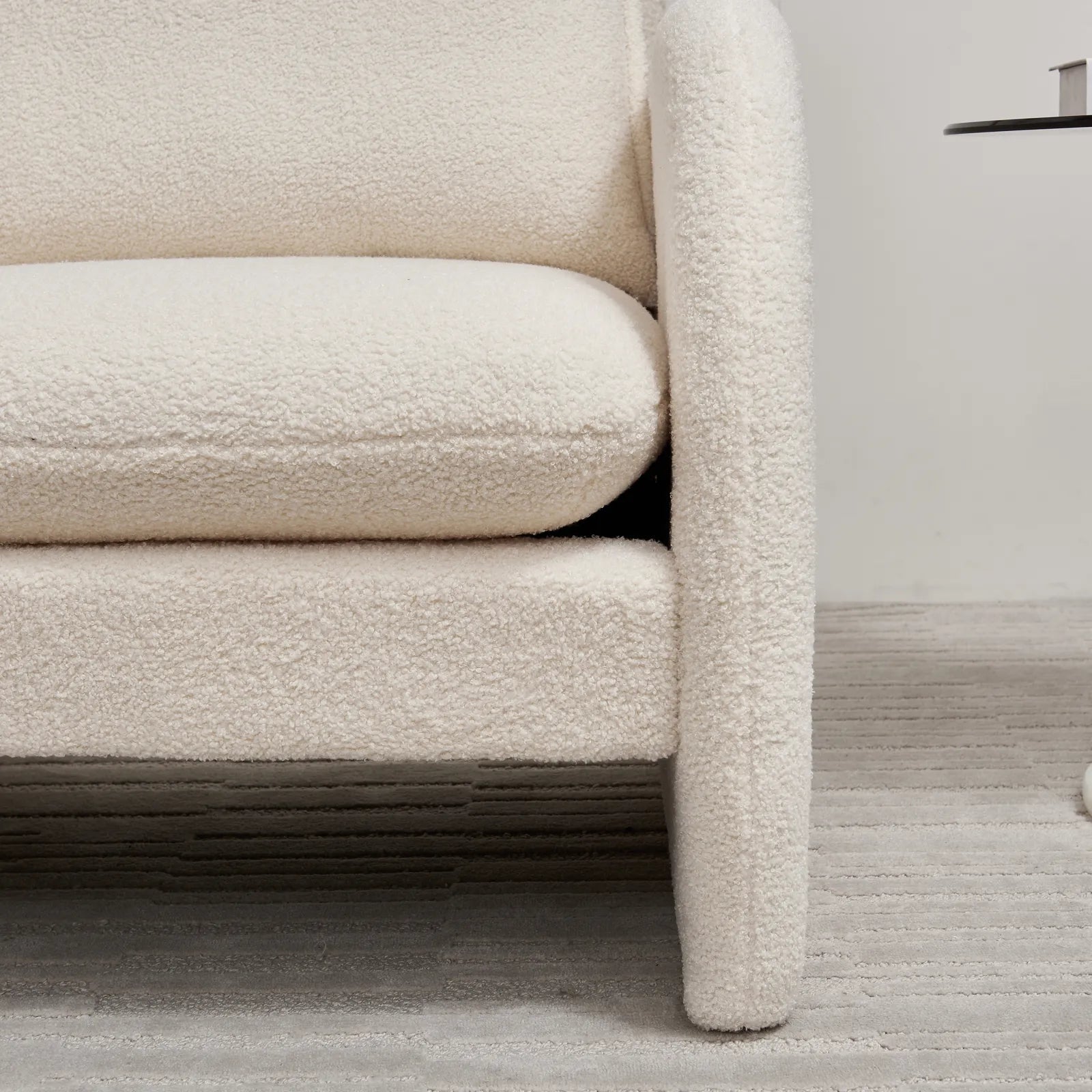 Modern Comfortable Sherpa Accent Chair, Armchair