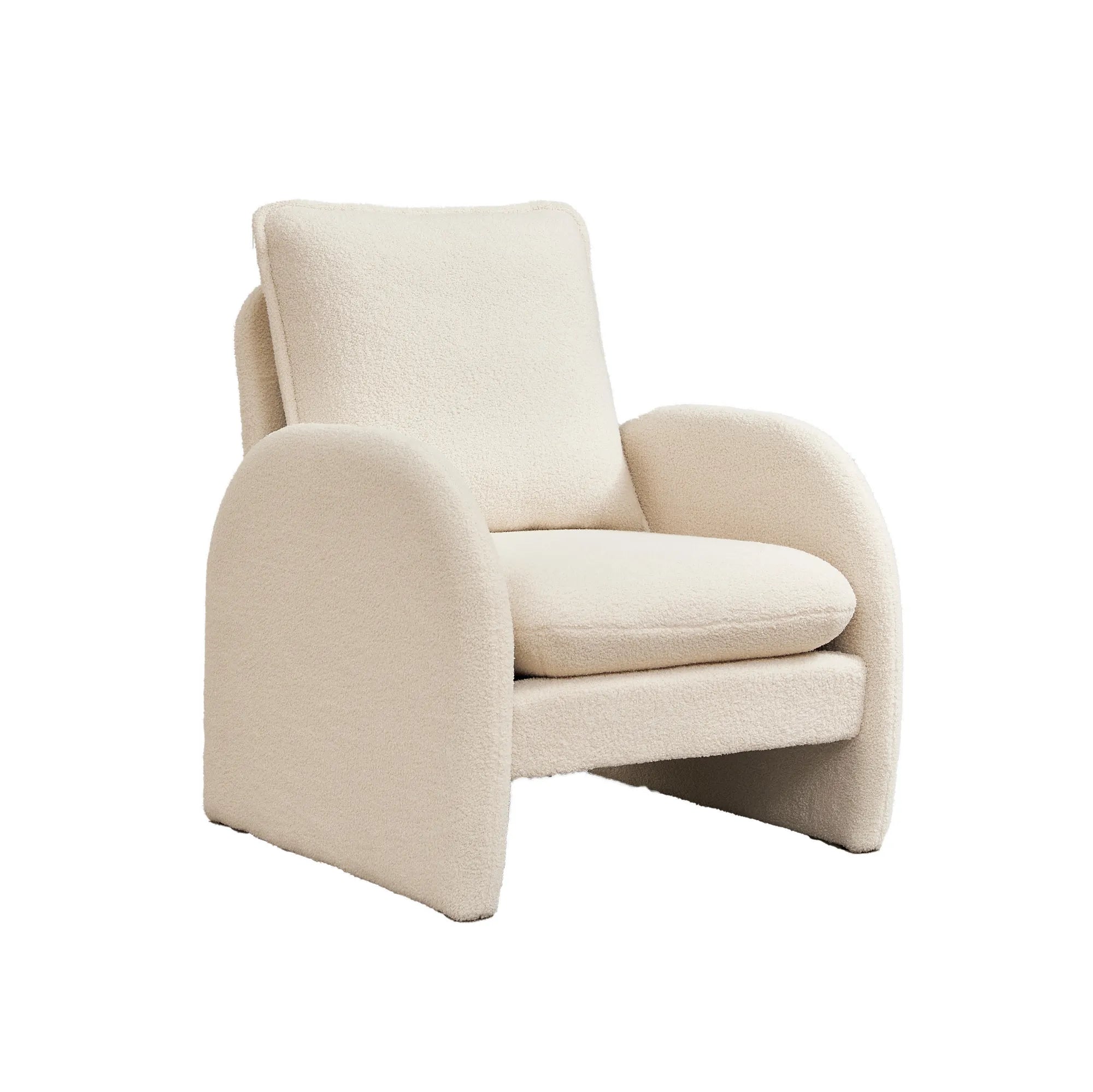Modern Comfortable Sherpa Accent Chair, Armchair