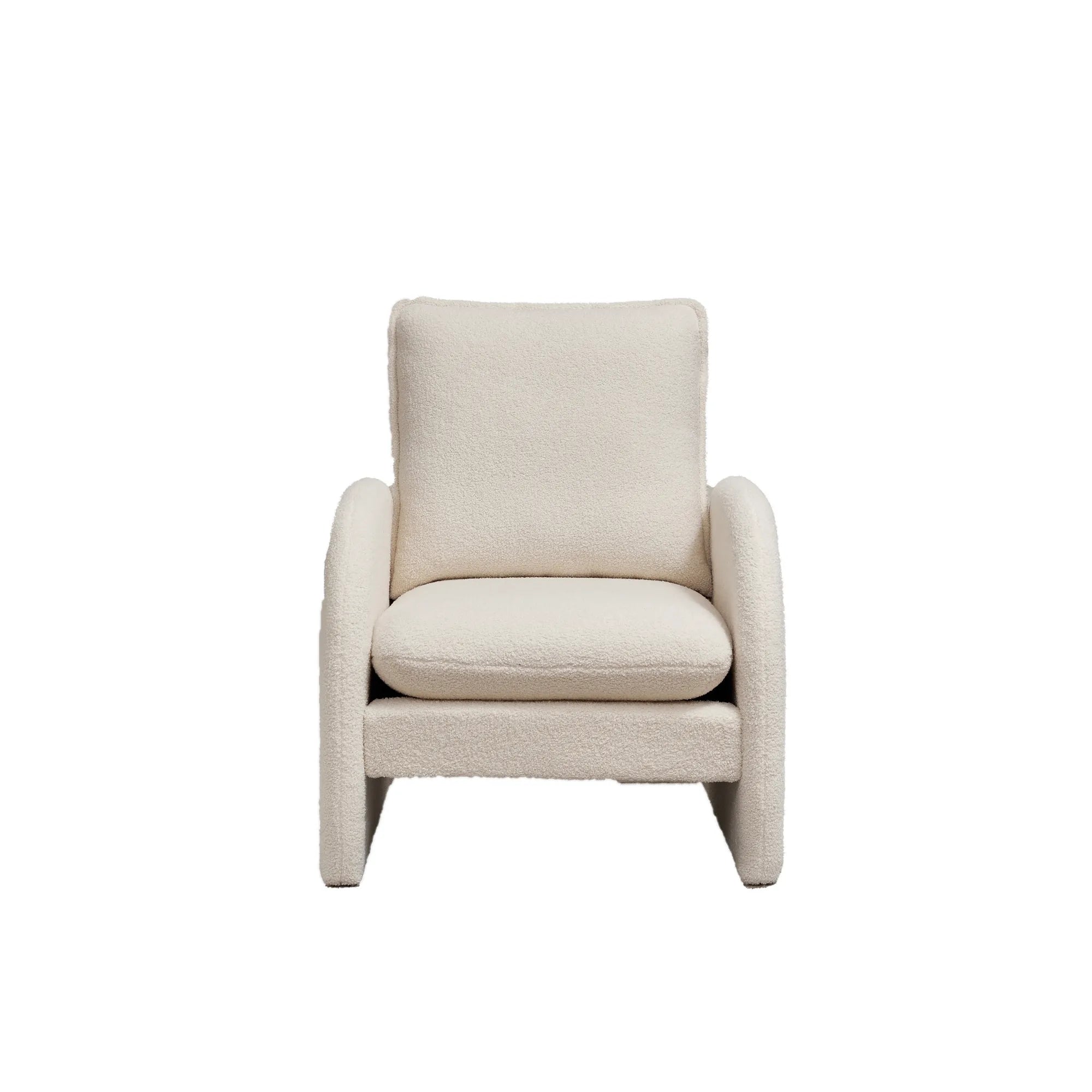 Modern Comfortable Sherpa Accent Chair, Armchair