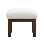 Modern Comfy Fabric Lounge Accent Chair with Footrest Ottoman