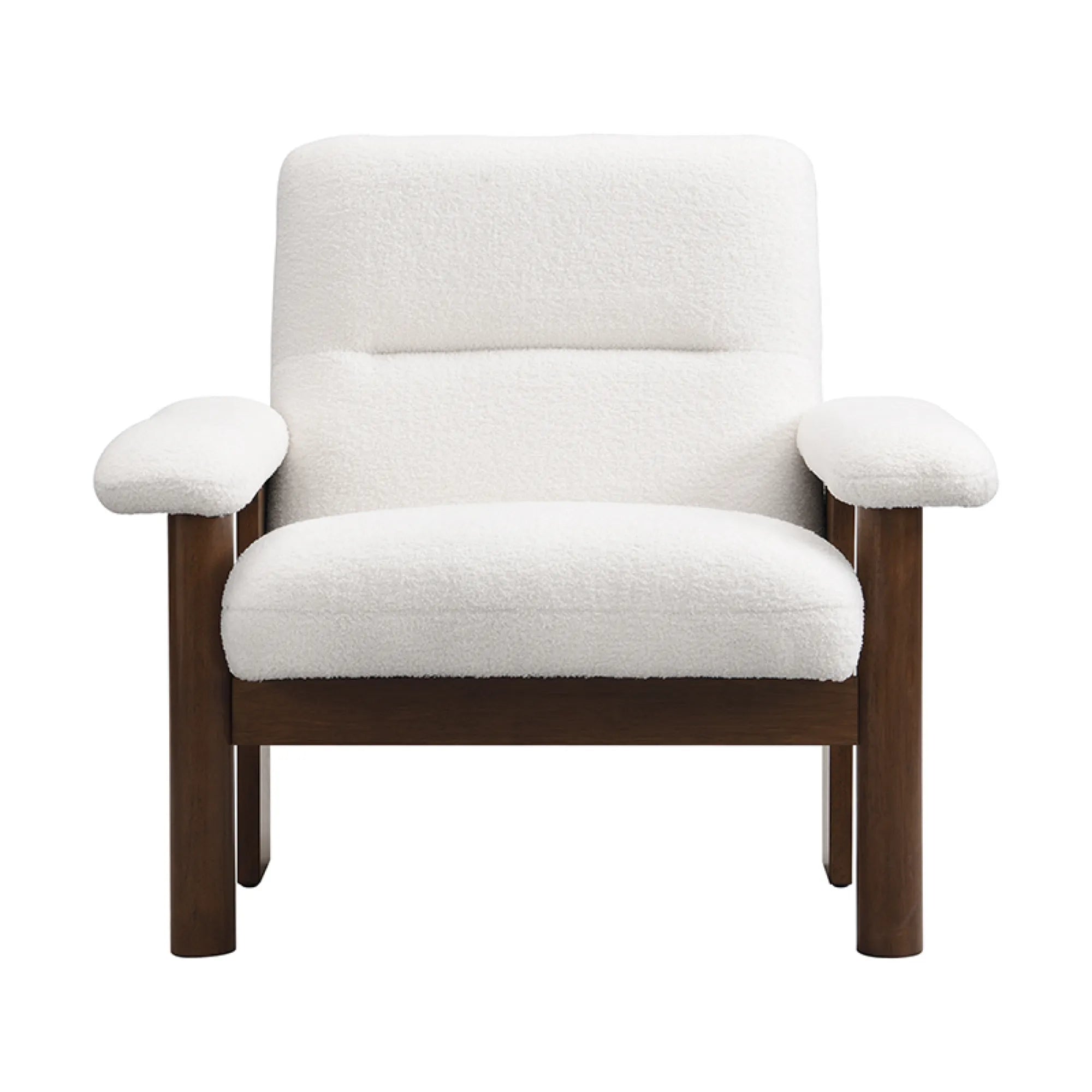 Modern Comfy Fabric Lounge Accent Chair with Footrest Ottoman