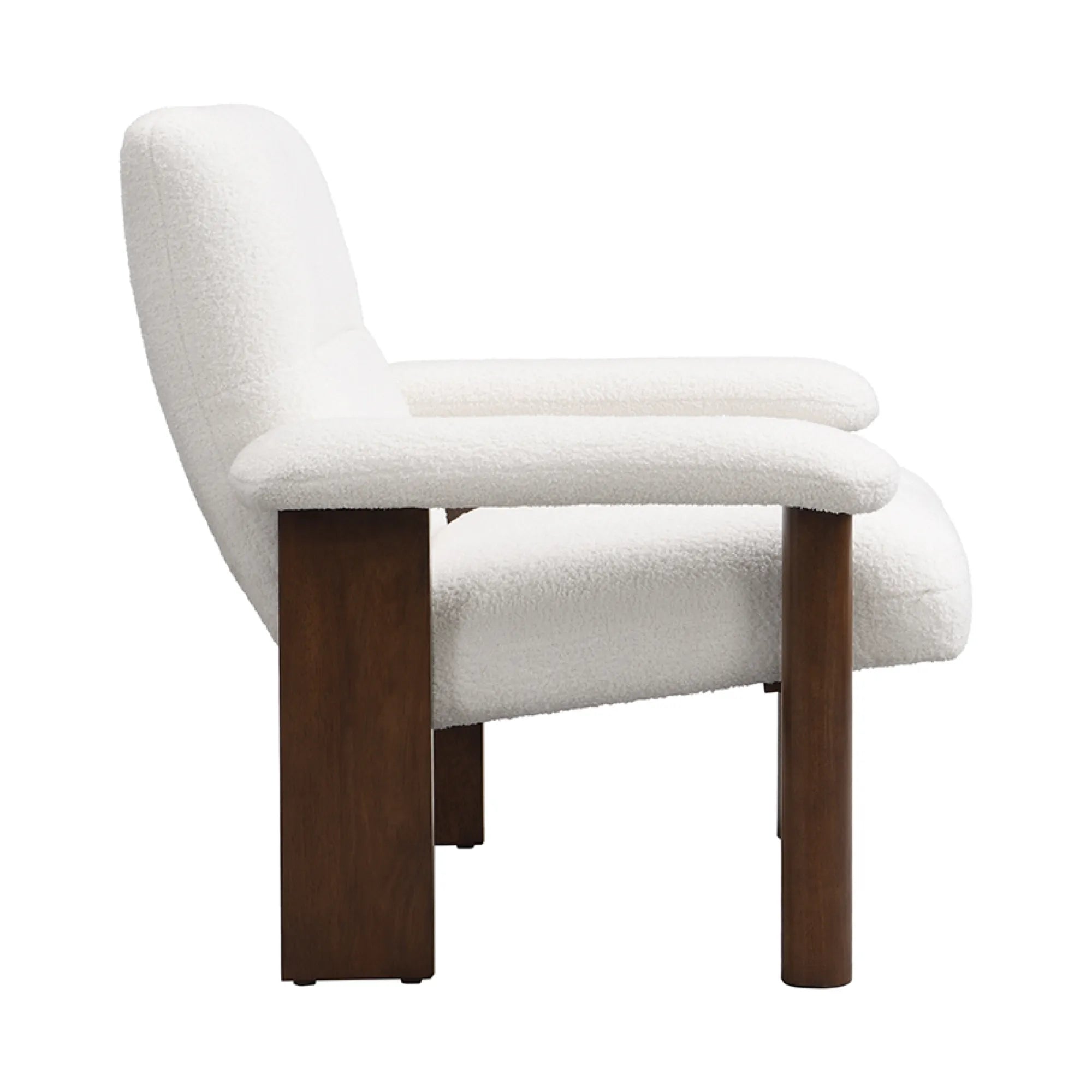 Modern Comfy Fabric Lounge Accent Chair with Footrest Ottoman