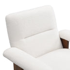 Modern Comfy Fabric Lounge Accent Chair with Footrest Ottoman