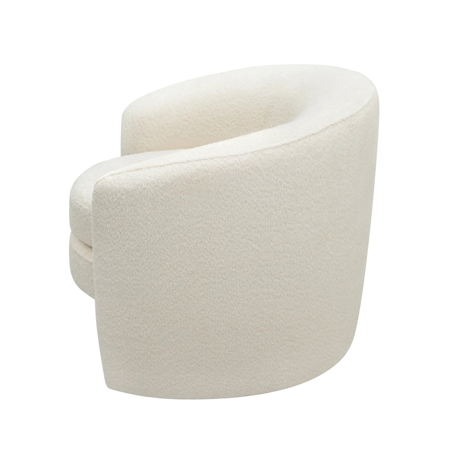 Modern Cozy Fabric Curved Back Accent Chair