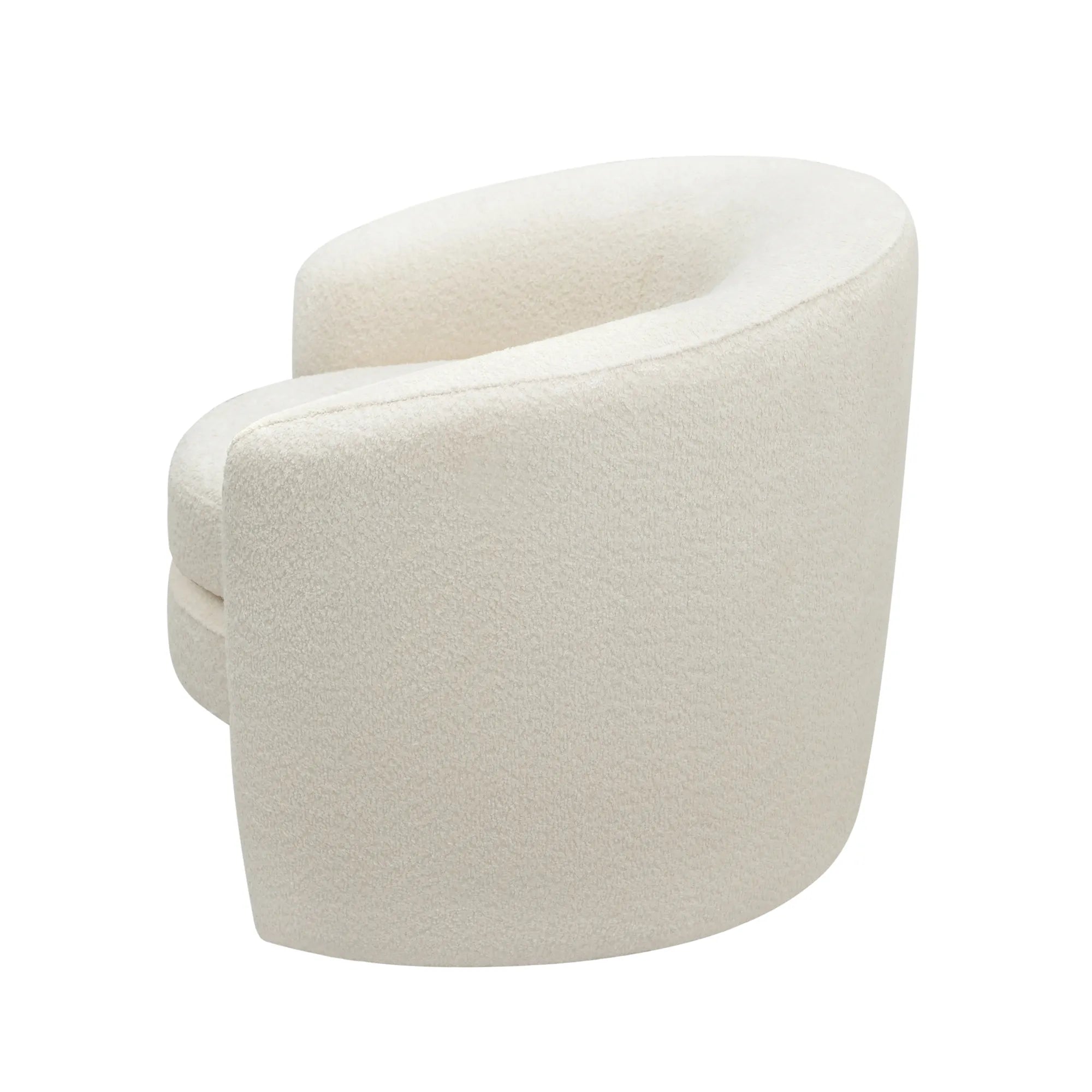 Modern Cozy Fabric Curved Back Accent Chair