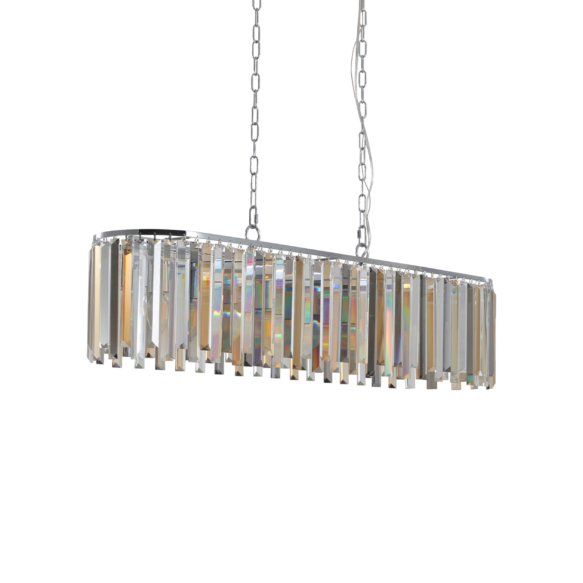 Modern Oval Crystal Ceiling Chandelier