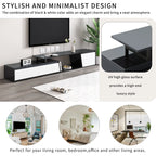 Modern Extendable TV Stand with Drawers and Cabinet