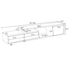 Modern Extendable TV Stand with Drawers and Cabinet