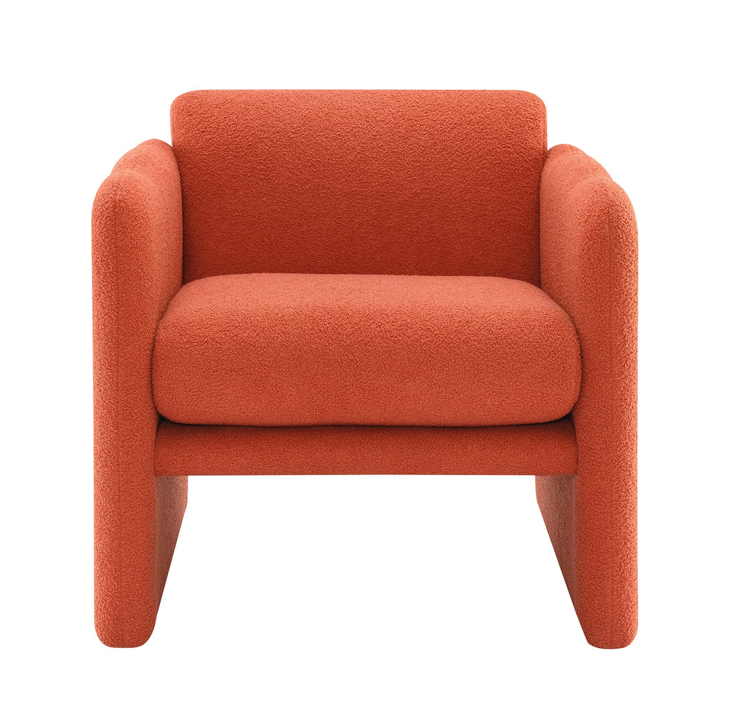 Modern Fabric Upholstered Leisure Comfy Arm Chair