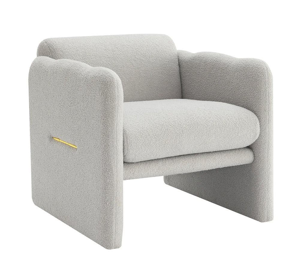 Modern Fabric Upholstered Leisure Comfy Arm Chair